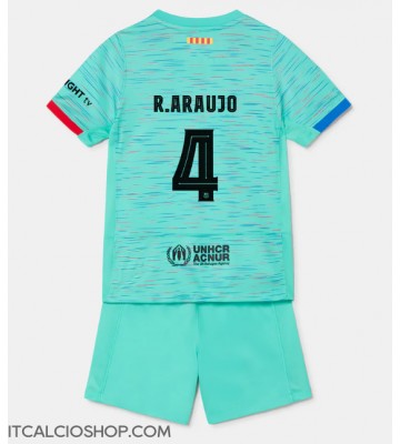 Barcelona Ronald Araujo #4 Terza Maglia Bambino 2023-24 Manica Corta (+ Pantaloni corti)